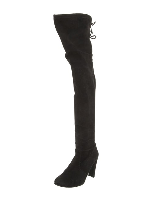 Stuart Weitzman Suede Lace-Up Boots
