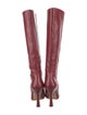 Stuart Weitzman Leather Animal Print Boots