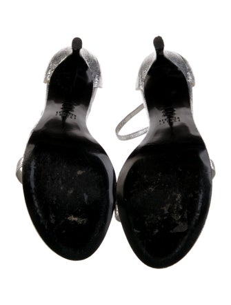 Stuart Weitzman Leather Animal Print Sandals