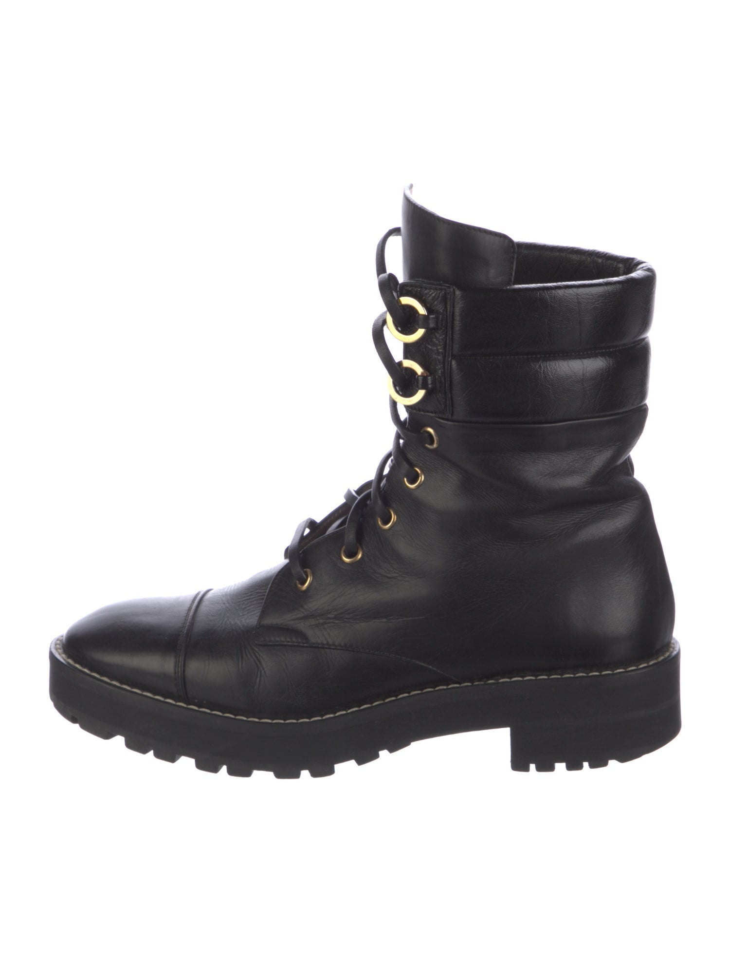 Stuart Weitzman Leather Combat Boots