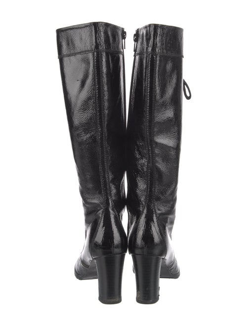 Stuart Weitzman Patent Leather Lace-Up Boots