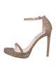Stuart Weitzman Glitter Animal Print Sandals