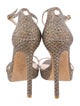 Stuart Weitzman Glitter Animal Print Sandals