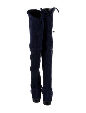 Stuart Weitzman Suede Lace-Up Boots