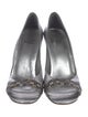 Stuart Weitzman Leather Crystal Embellishments Pumps