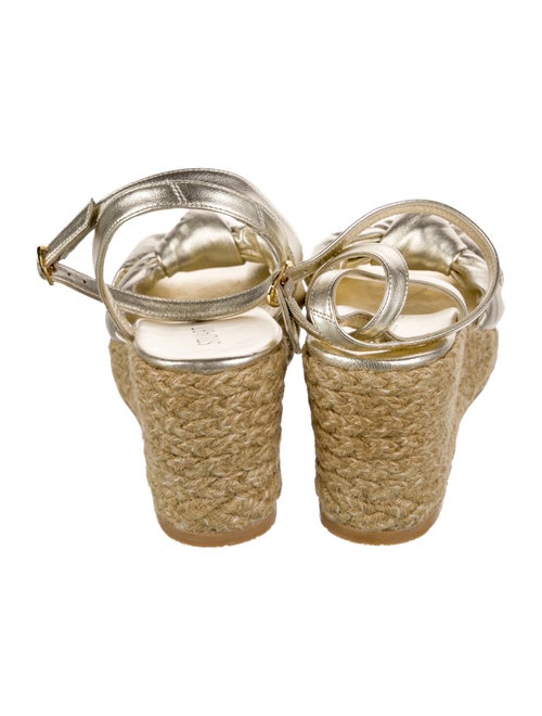 Stuart Weitzman Leather Braided Accents Espadrilles