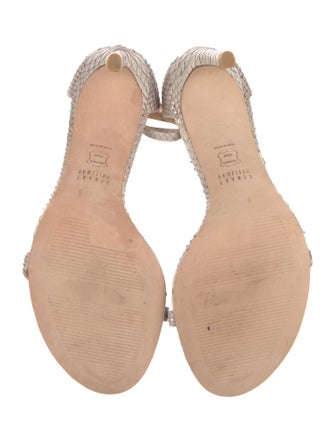 Stuart Weitzman Leather Animal Print Sandals