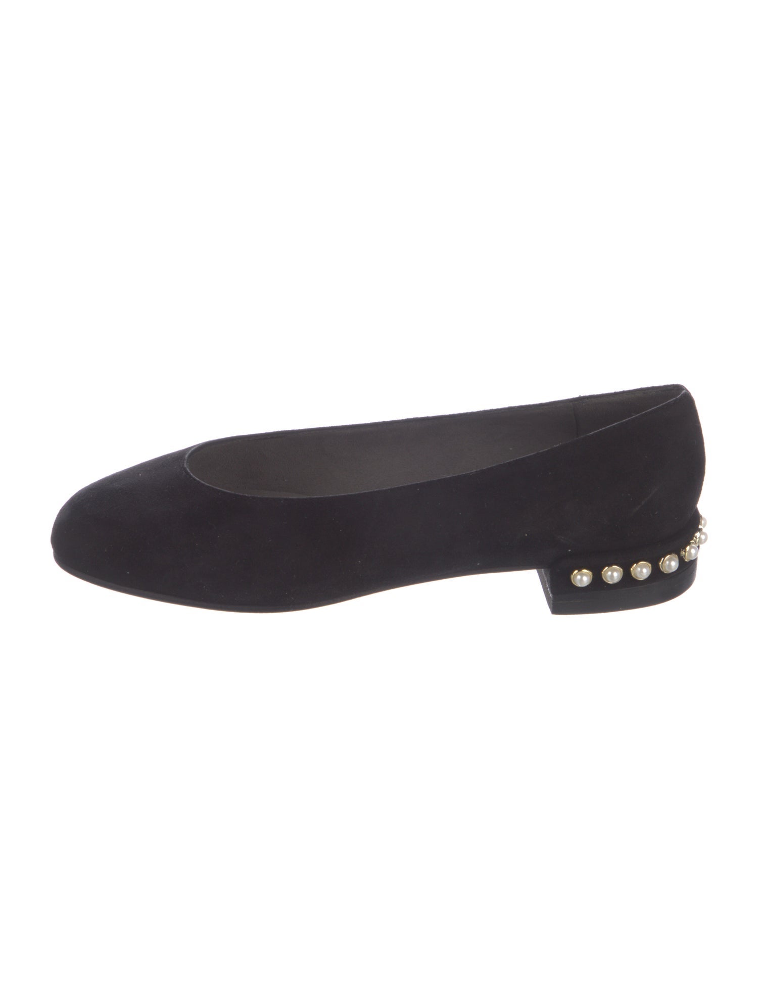 Stuart Weitzman Suede Studded Accents Flats