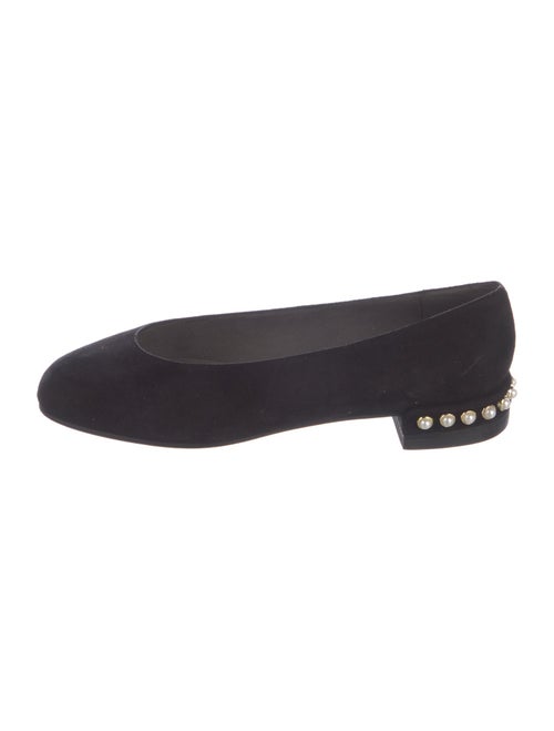 Stuart Weitzman Suede Studded Accents Flats