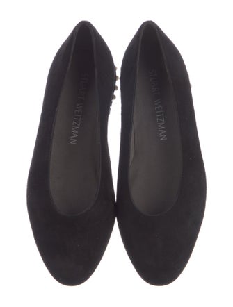 Stuart Weitzman Suede Studded Accents Flats