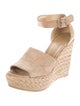 Stuart Weitzman Suede Braided Accents Espadrilles