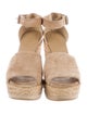 Stuart Weitzman Suede Braided Accents Espadrilles