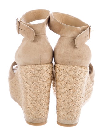 Stuart Weitzman Suede Braided Accents Espadrilles