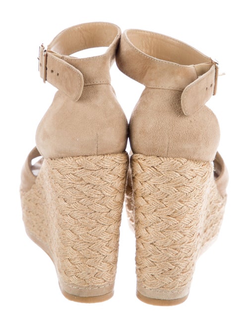 Stuart Weitzman Suede Braided Accents Espadrilles