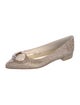 Stuart Weitzman Glitter Crystal Embellishments Ballet Flats