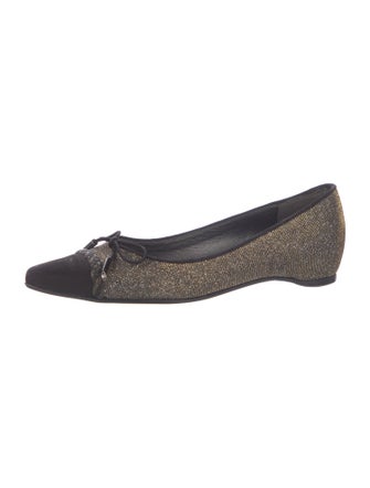 Stuart Weitzman Glitter Printed Ballet Flats