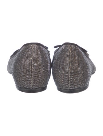 Stuart Weitzman Glitter Printed Ballet Flats