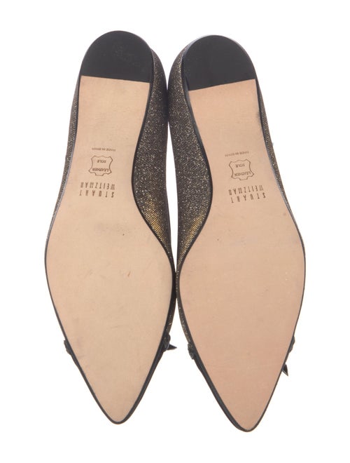 Stuart Weitzman Glitter Printed Ballet Flats