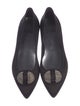 Stuart Weitzman Satin Crystal Embellishments Flats