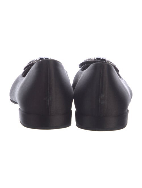 Stuart Weitzman Satin Crystal Embellishments Flats