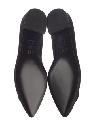 Stuart Weitzman Satin Crystal Embellishments Flats