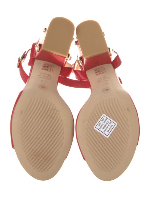Stuart Weitzman Leather Crystal Embellishments Sandals