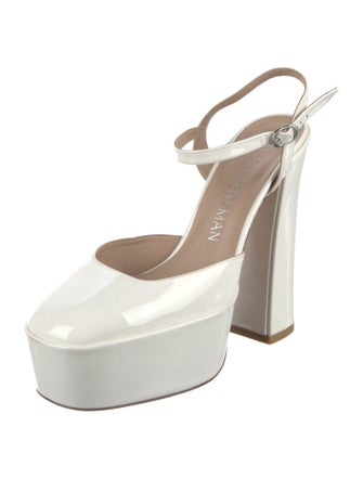 Stuart Weitzman Patent Leather Slingback Pumps