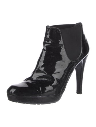 Stuart Weitzman Patent Leather Chelsea Boots