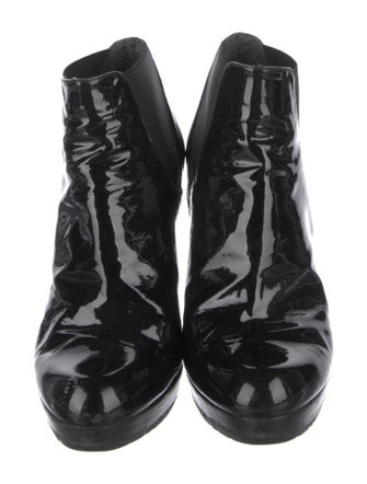 Stuart Weitzman Patent Leather Chelsea Boots