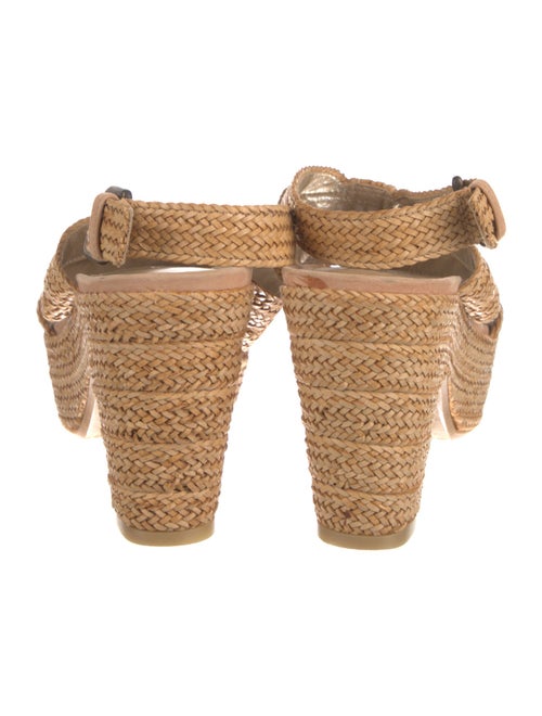 Stuart Weitzman Leather Braided Accents Sandals