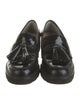 Stuart Weitzman Patent Leather Tassel Accents Loafers
