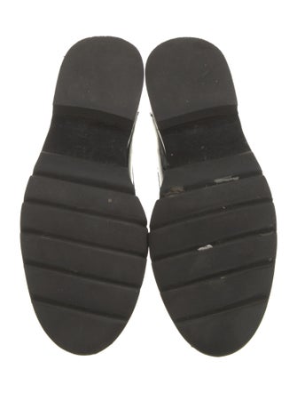 Stuart Weitzman Patent Leather Tassel Accents Loafers