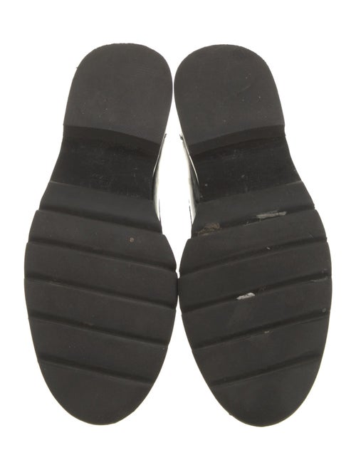 Stuart Weitzman Patent Leather Tassel Accents Loafers