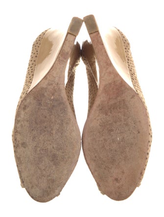 Stuart Weitzman Leather Lasercut Accents Pumps