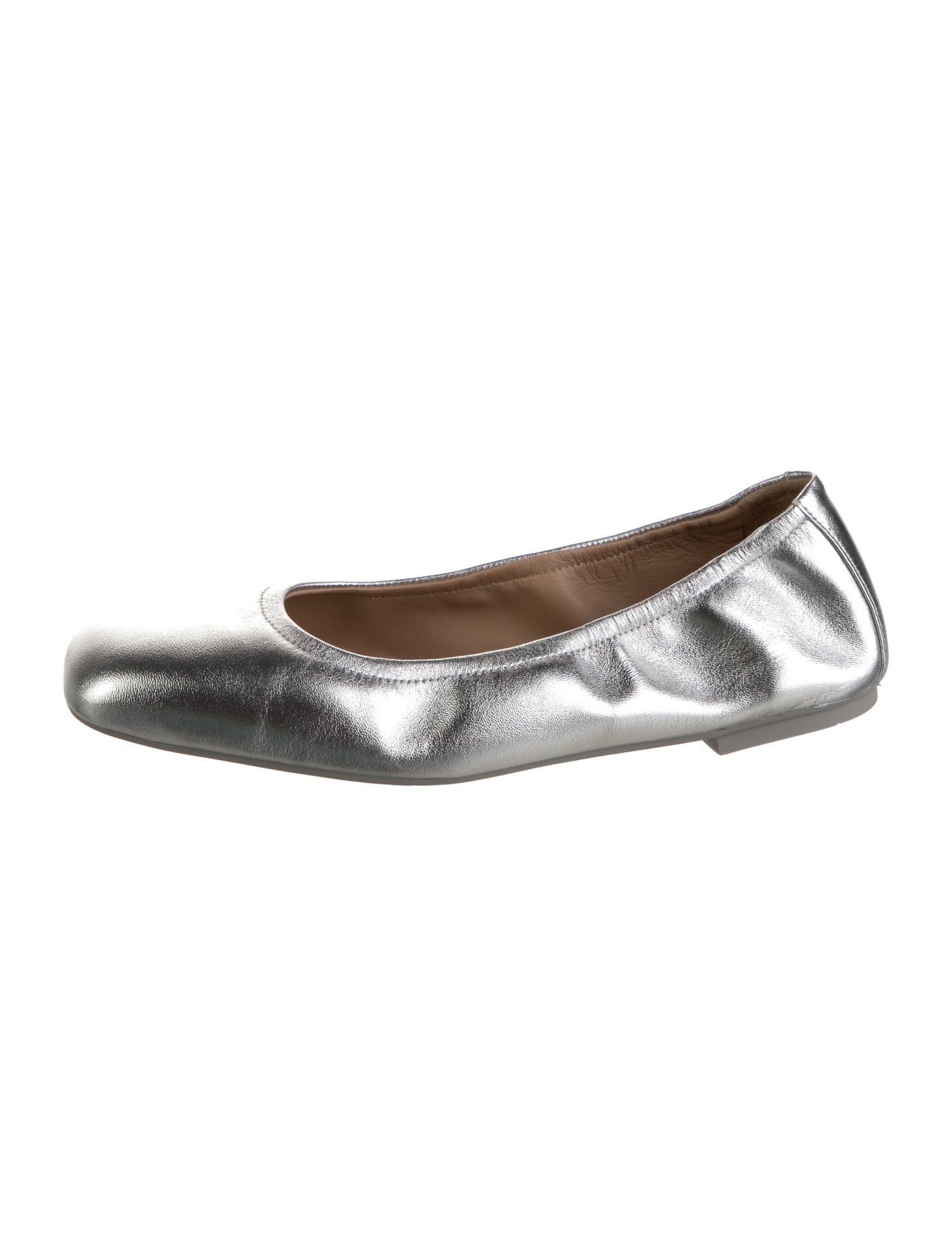 Stuart Weitzman Leather Bow Accents Ballet Flats