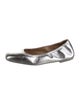 Stuart Weitzman Leather Bow Accents Ballet Flats