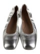 Stuart Weitzman Leather Bow Accents Ballet Flats