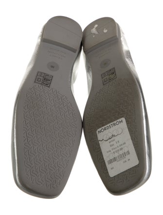 Stuart Weitzman Leather Bow Accents Ballet Flats