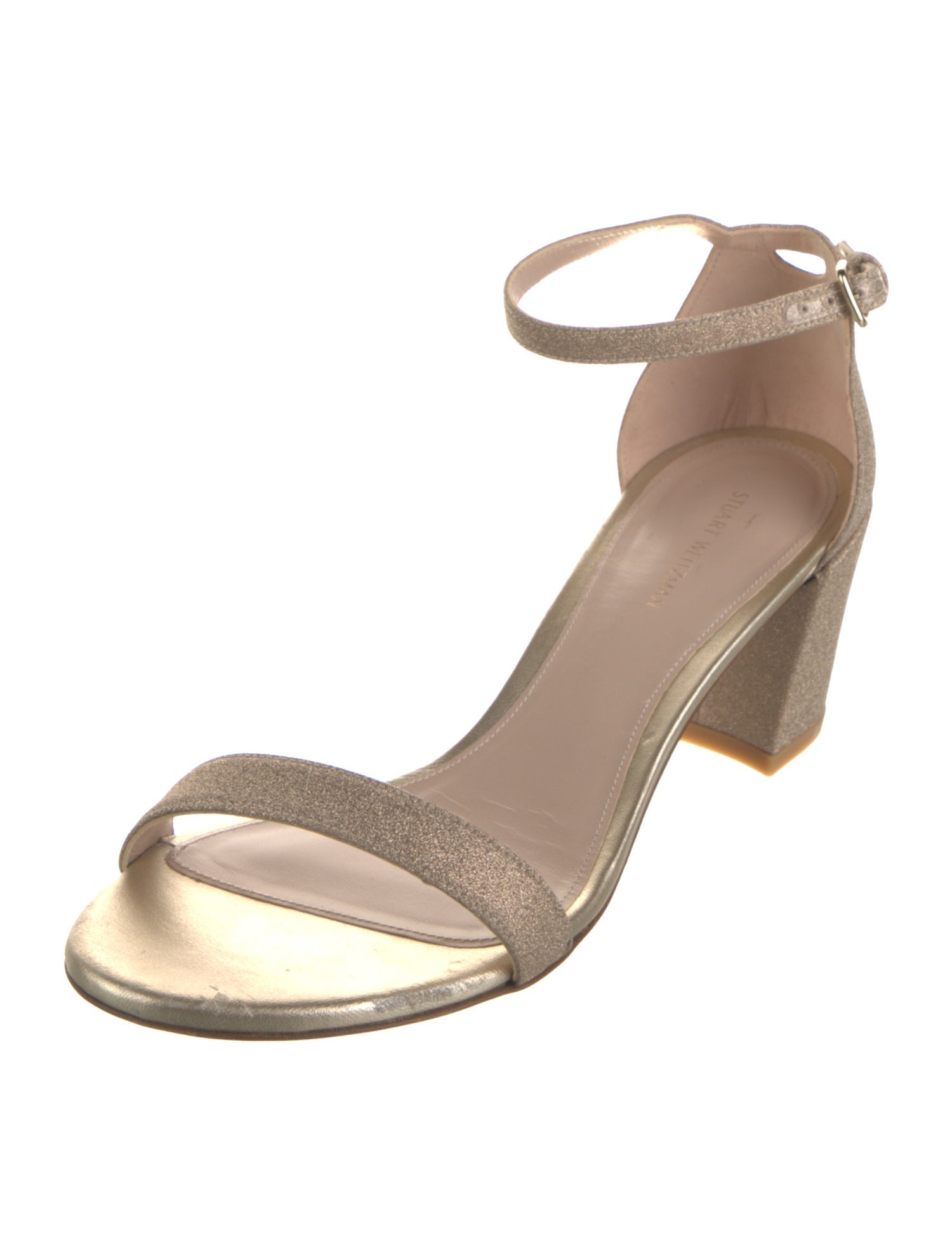 Stuart Weitzman Glitter Glitter Accents Sandals