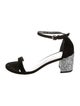 Stuart Weitzman Suede Glitter Accents Sandals