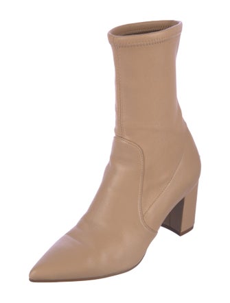 Stuart Weitzman Leather Sock Boots