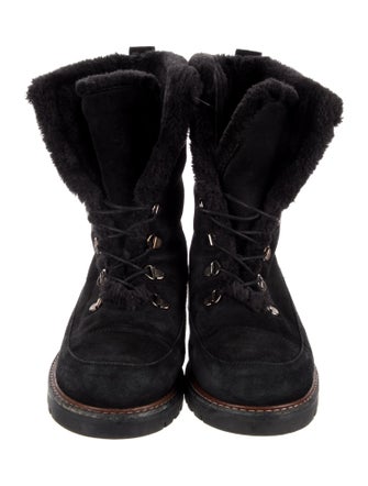 Stuart Weitzman Suede Combat Boots