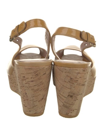 Stuart Weitzman Patent Leather Slingback Sandals