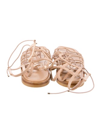 Stuart Weitzman Patent Leather Gladiator Sandals