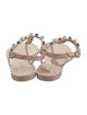 Stuart Weitzman Rubber Crystal Embellishments T-Strap Sandals