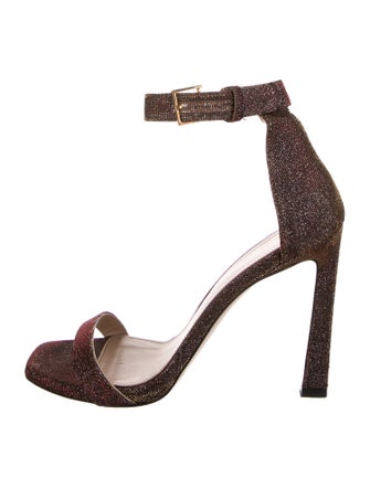 Stuart Weitzman Glitter Glitter Accents Sandals