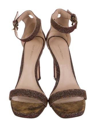 Stuart Weitzman Glitter Glitter Accents Sandals