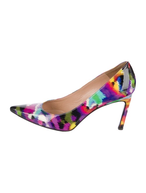 Stuart Weitzman Patent Leather Printed Pumps