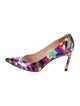 Stuart Weitzman Patent Leather Printed Pumps