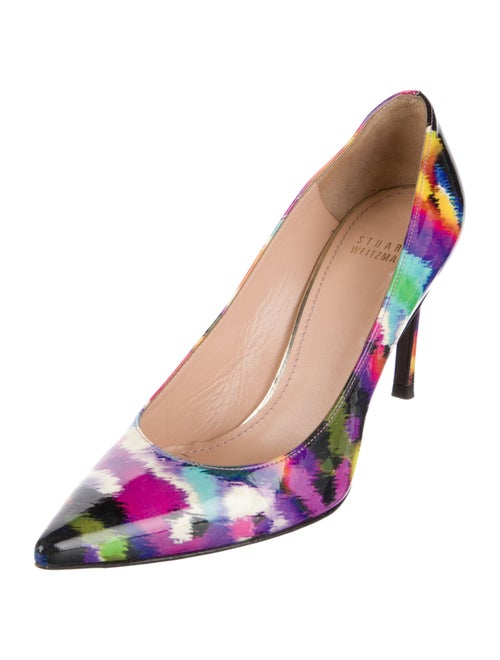 Stuart Weitzman Patent Leather Printed Pumps